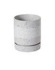 La Jolla Speckled Ceramic Planter with Saucer, 6.5 inch - Planty Love Co