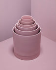 Romey Ceramic Planter with Drainage and Saucer, Ochre, 7 inch - Planty Love Co