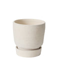 Salvage Recycled Ceramic Planter with Saucer, 8 inch - Planty Love Co