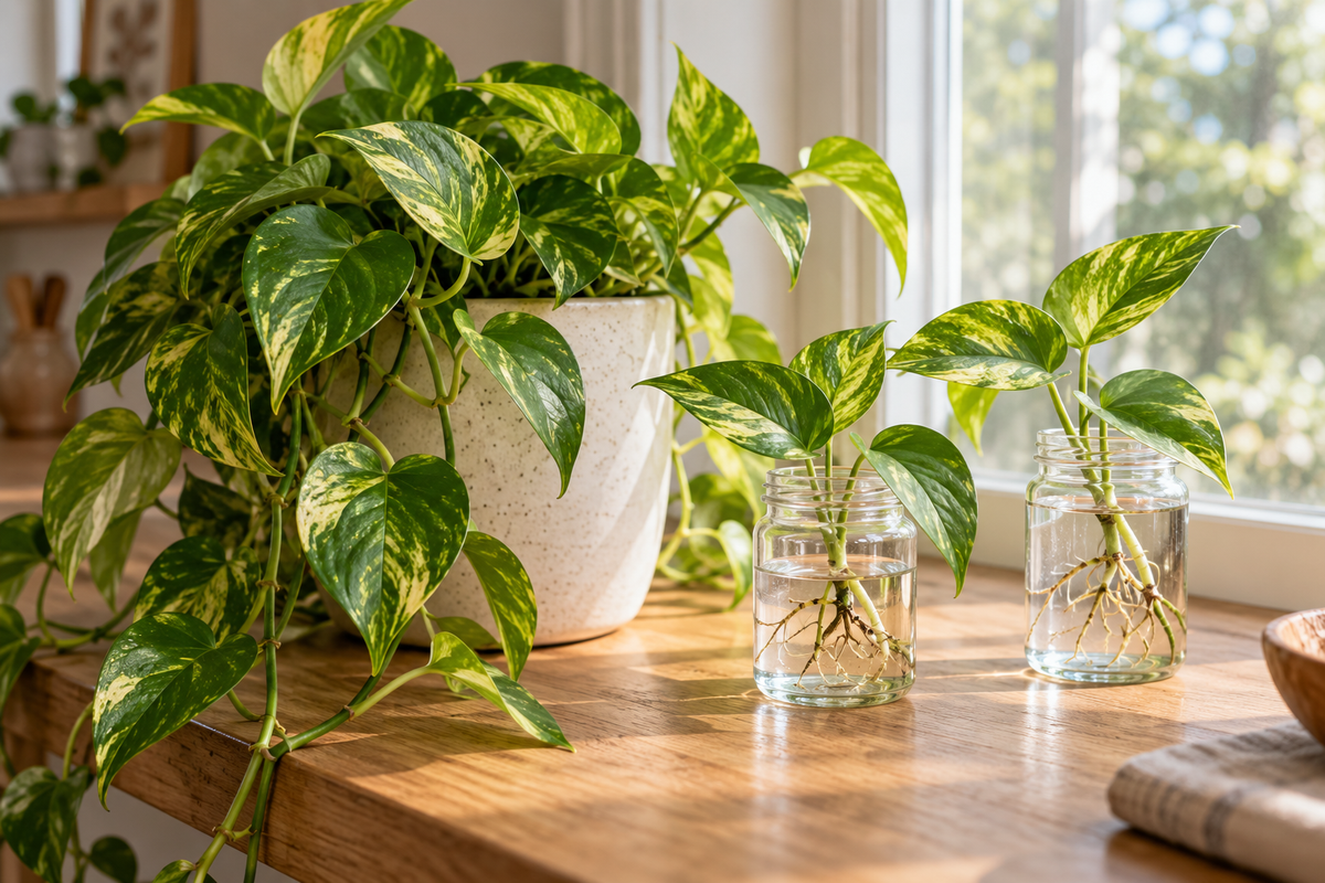 Pothos Care and Propagation: Light, Water & Cuttings - Planty Love Co