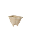 Glaslow tan footed reactive glaze ceramic planter, 7 inch