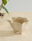 Glaslow tan footed reactive glaze ceramic planter, 7 inch, view 2