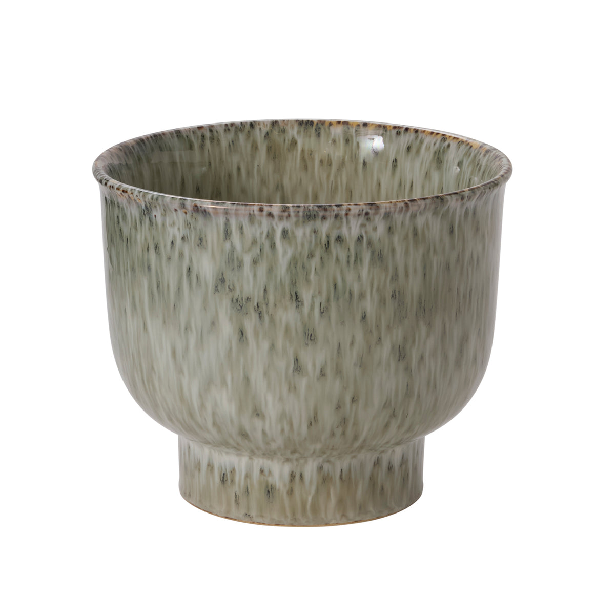 Hayden multicolor patterned reactive glaze ceramic planter, 8.25 inch