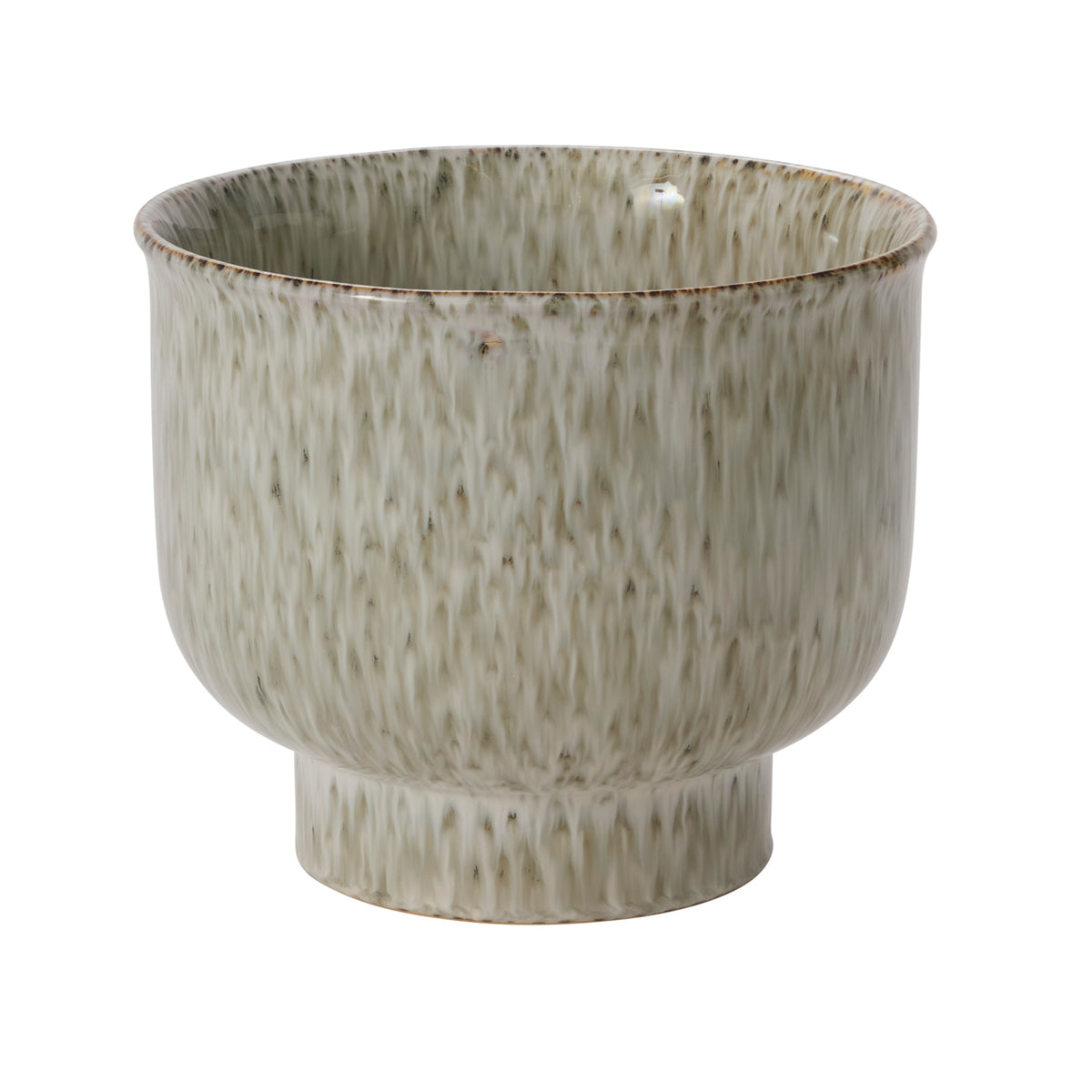 Large Hayden multicolor patterned reactive glaze ceramic planter, 9.5 inch