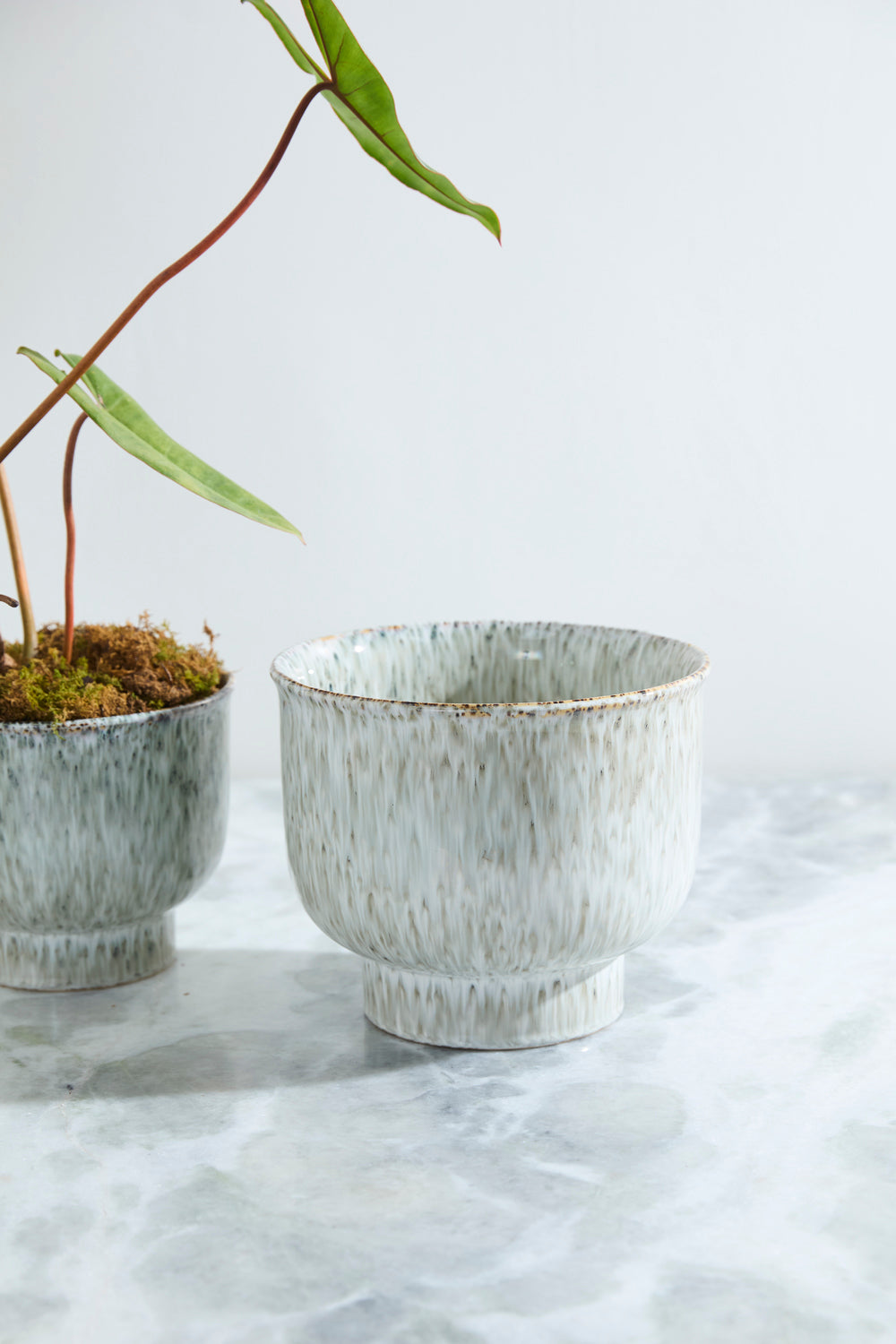 Large Hayden multicolor patterned reactive glaze ceramic planter, 9.5 inch, view 3