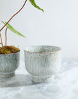 Large Hayden multicolor patterned reactive glaze ceramic planter, 9.5 inch, view 3