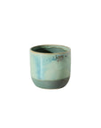 Caribe green reactive glaze ceramic planter, 6.75 inch