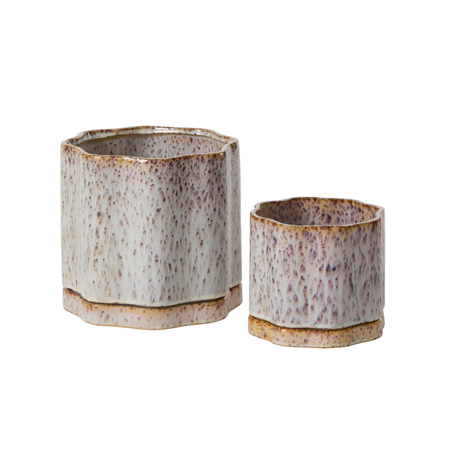 Avenell rounded matte ceramic planter with drainage hole