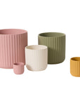 Beam Fluted Planter, Sage Green, 7 inch - Planty Love Co
