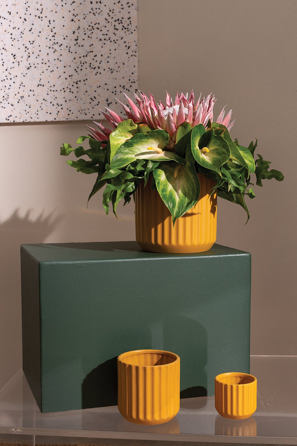 Beam Fluted Planter, Sage Green, 7 inch - Planty Love Co