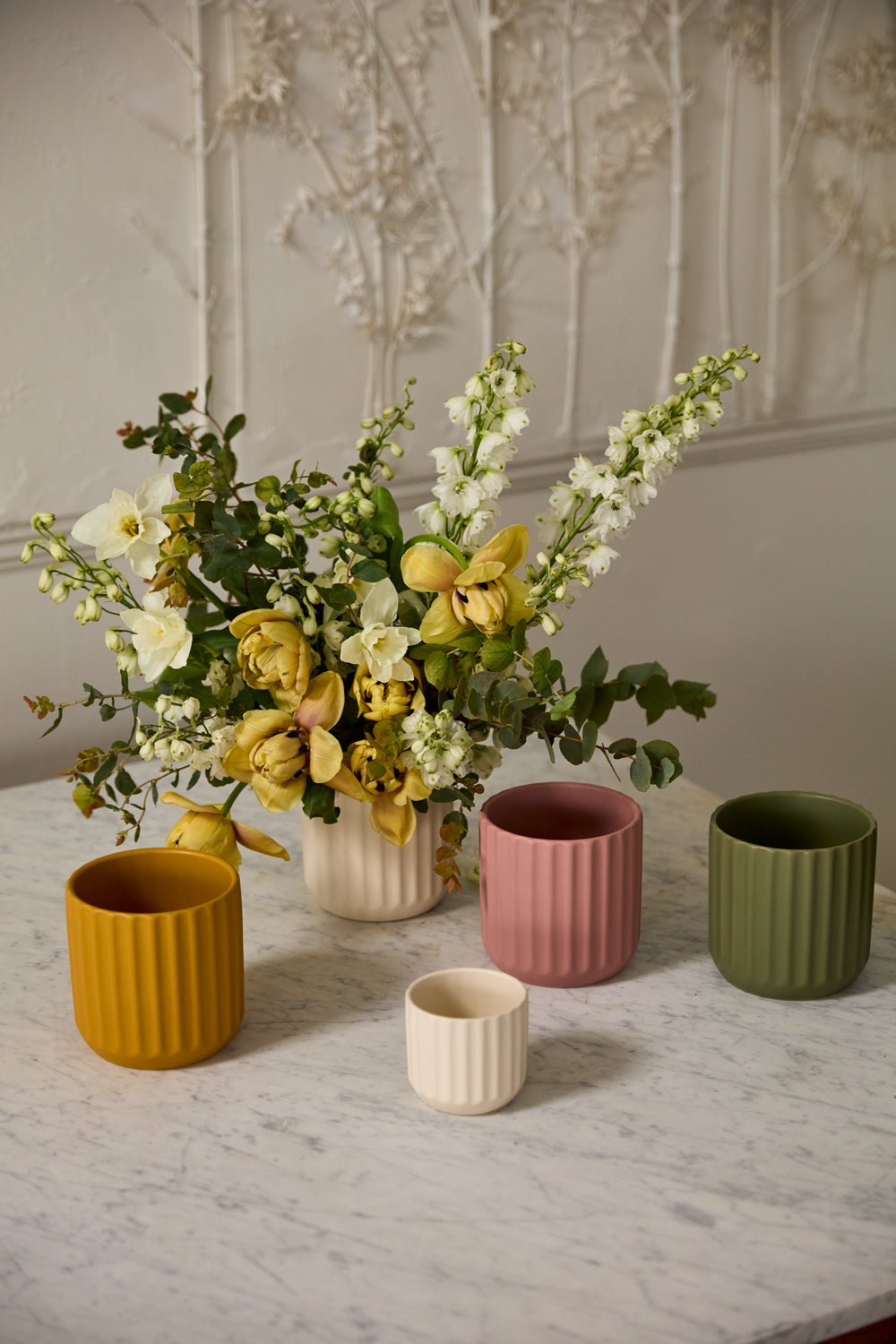 Beam Fluted Planter, Sage Green, 7 inch - Planty Love Co