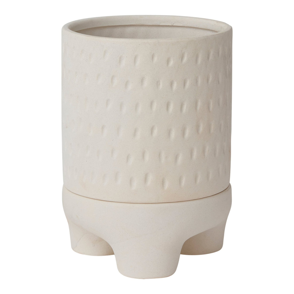 Dache White Ceramic Planter, 6.75 x 9.5 inch - Planty Love Co