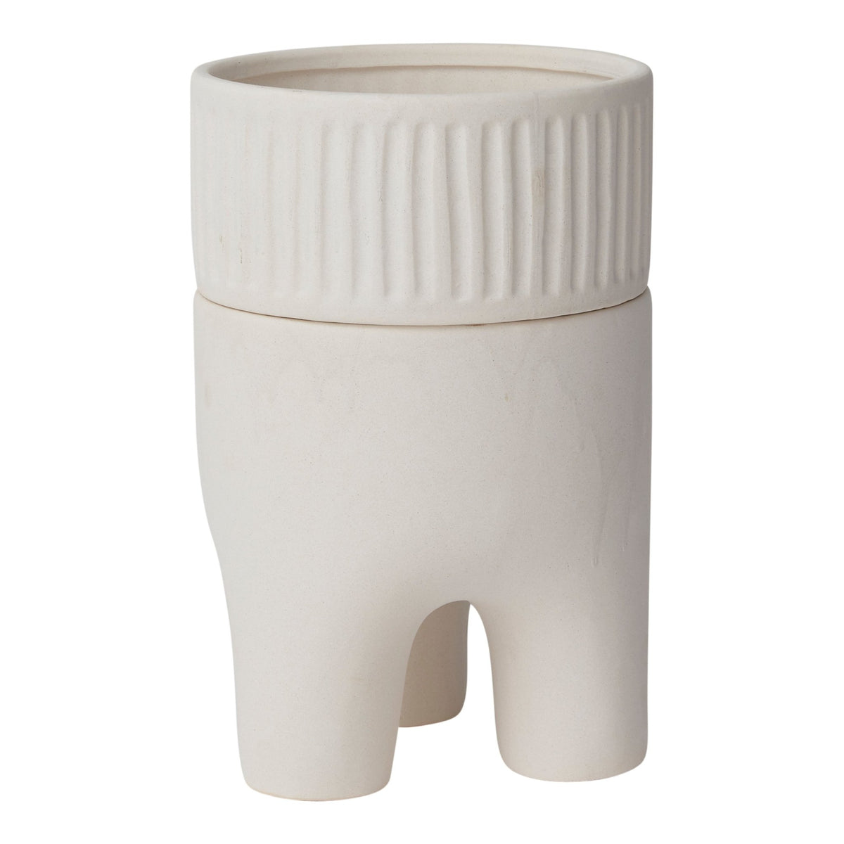 Dache White Ceramic Planter, 7.25 x 11.25 inch - Planty Love Co
