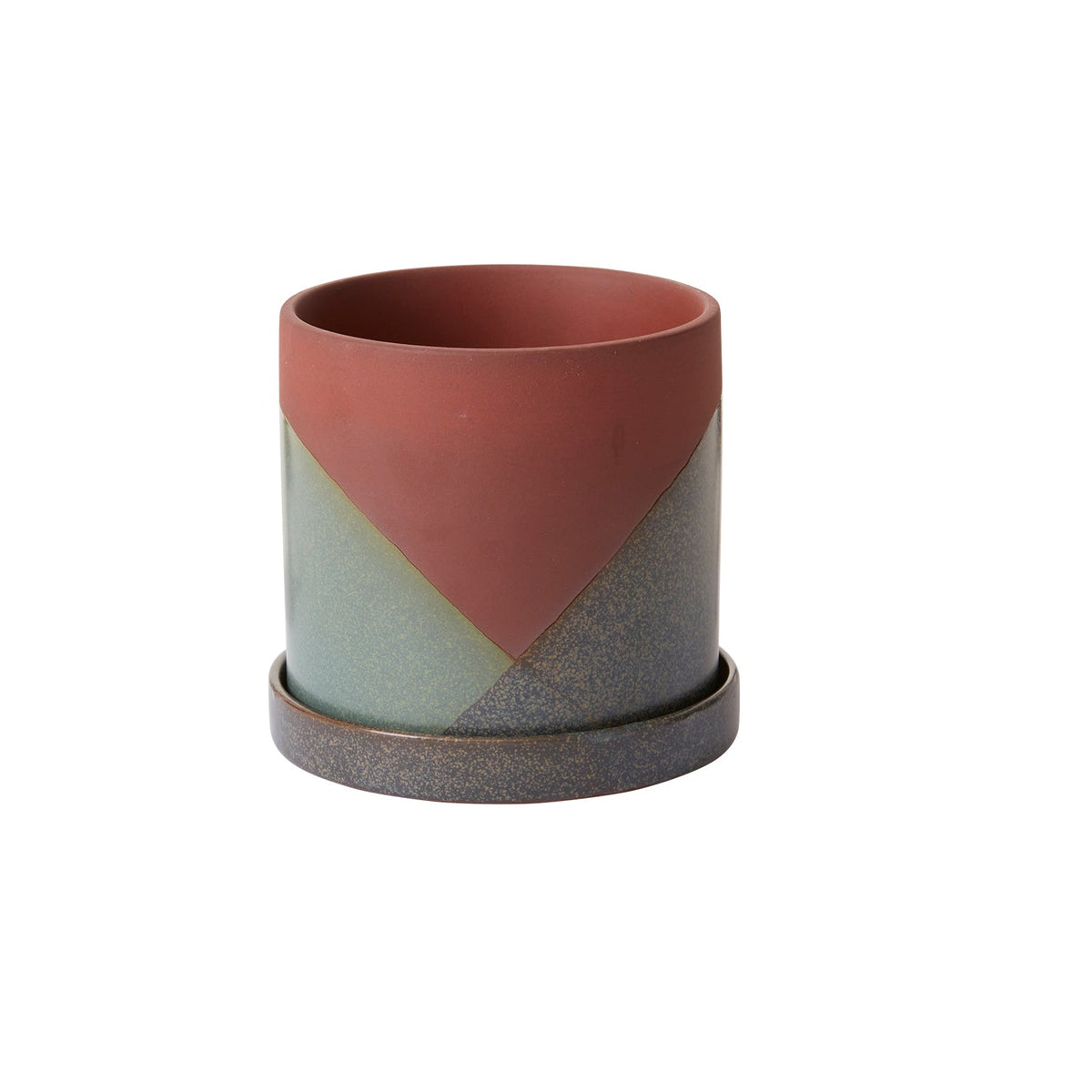 El Cerro Green Ceramic Planter with Drainage, 6.5 inch - Planty Love Co