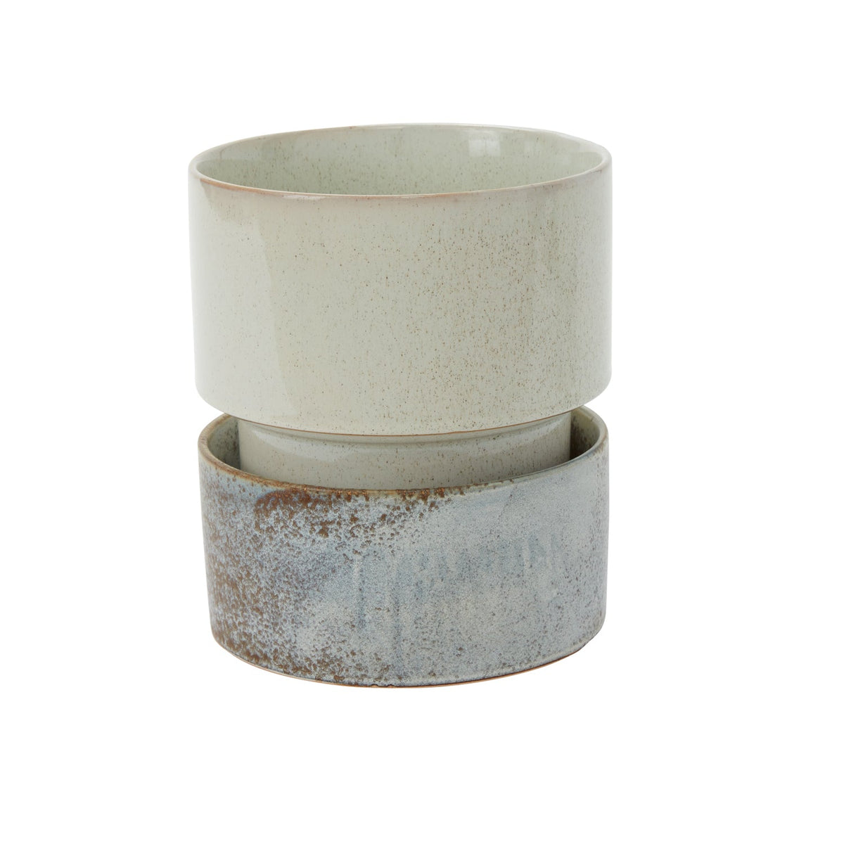 Endeavor Reactive Glaze Ceramic Planter with Saucer, 8.5 inch - Planty Love Co