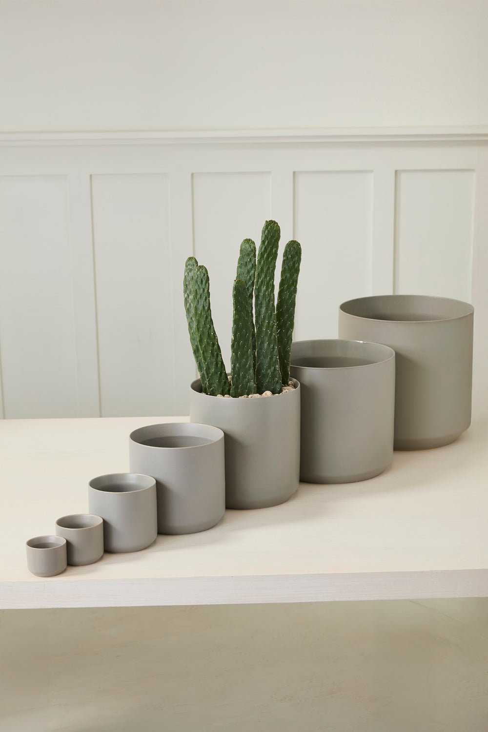 Kendall Ceramic Planter, Grey, 10.75 inch - Planty Love Co