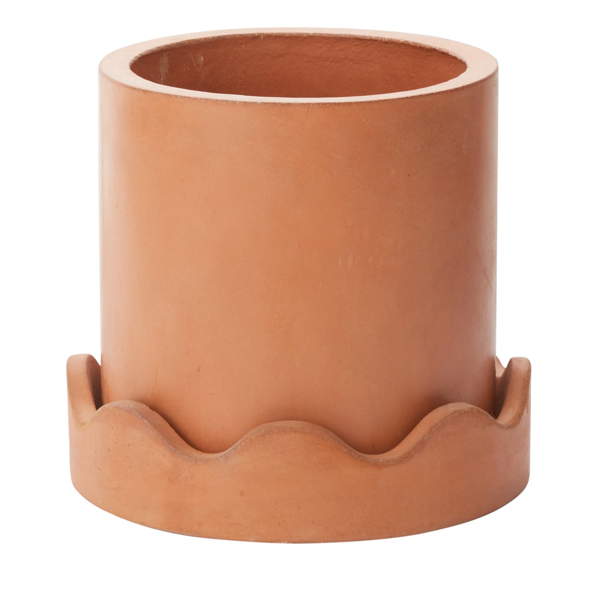 Neda Terracotta Concrete Planter with Drainage, 12 x 10.75 inch - Planty Love Co