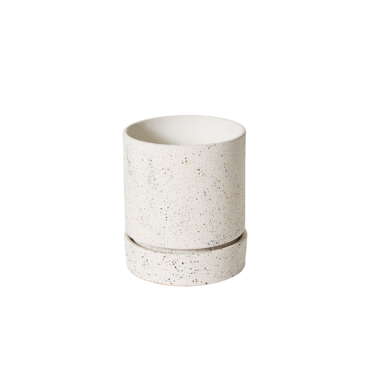 Nisha Textured Ceramic Planter with Saucer, 5 inch - Planty Love Co