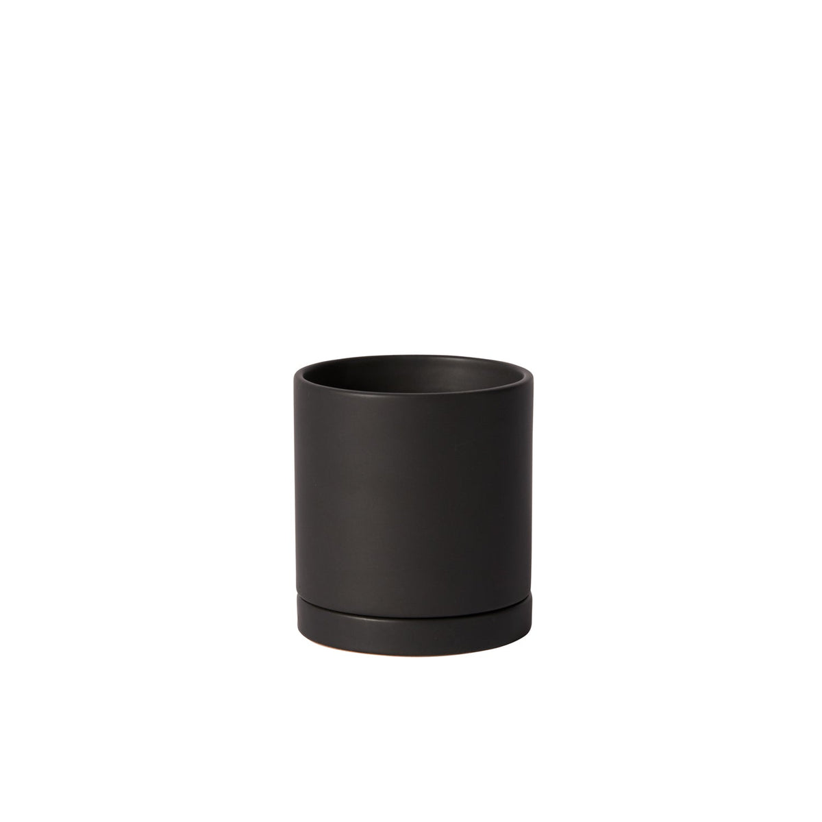 Romey Black Ceramic Planter with Drainage, 5 x 5.75 inch - Planty Love Co