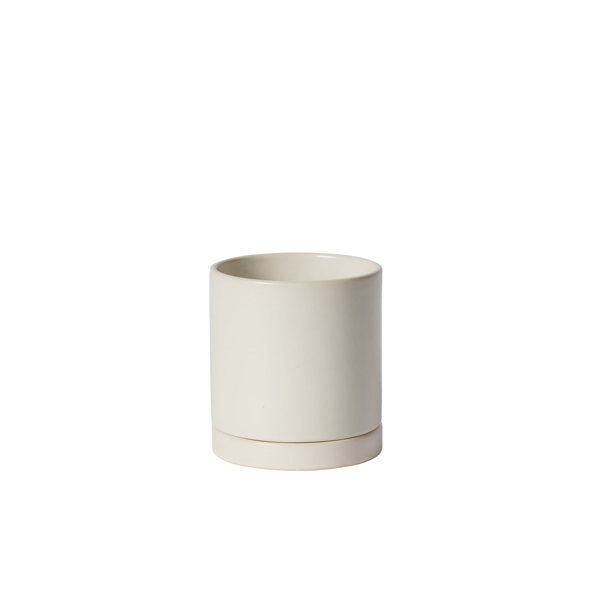Romey White Ceramic Planter with Drainage, 5 x 5.75 inch - Planty Love Co