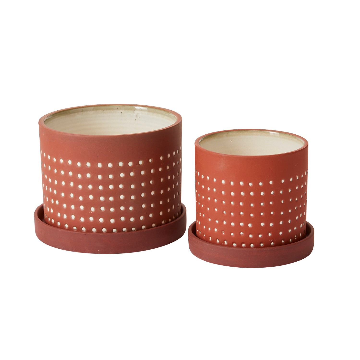 Salamanca low tapered ceramic planter with drainage hole