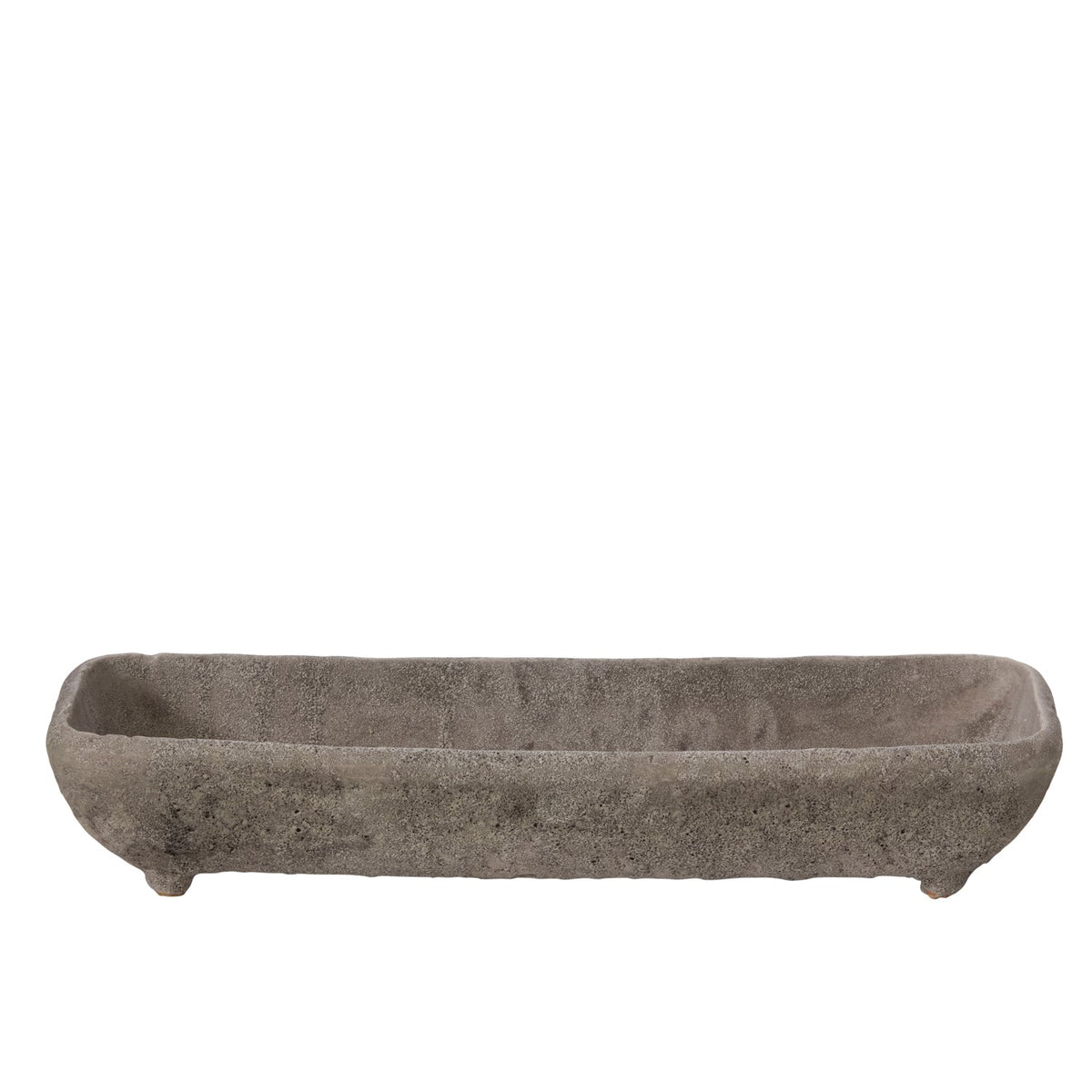 Shoal Stone-Texture Ceramic Trough Planter, 16 inch - Planty Love Co