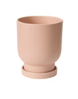 Tarrytown Peach Ceramic Planter with Saucer, 7 inch - Planty Love Co