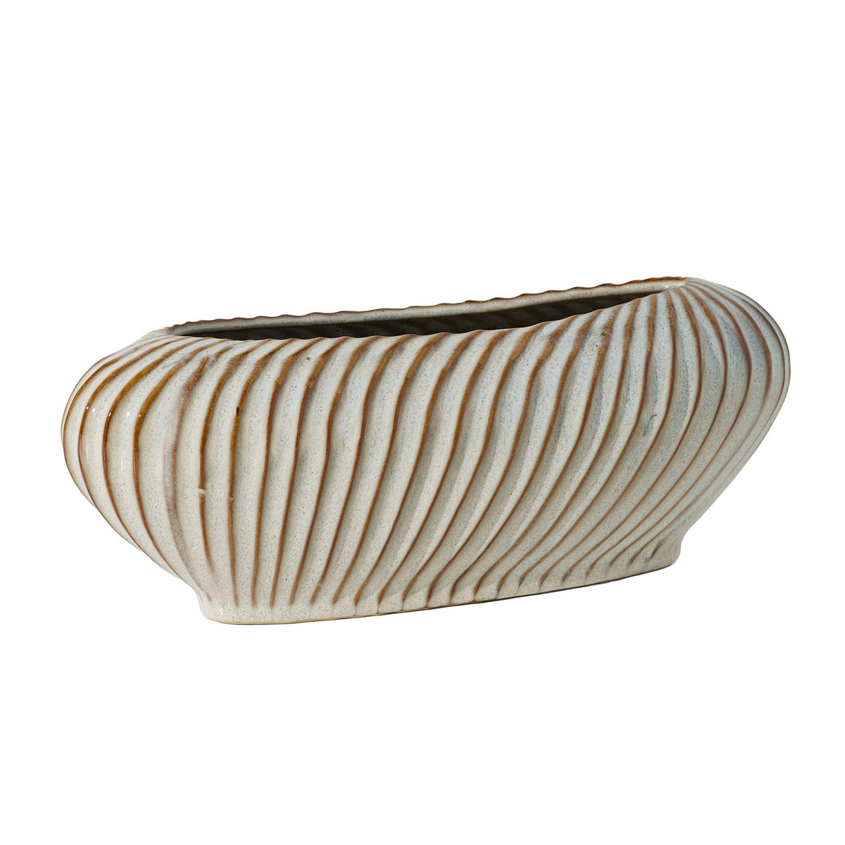 Tomar Textured Ceramic Trough Planter, 14 inch - Planty Love Co