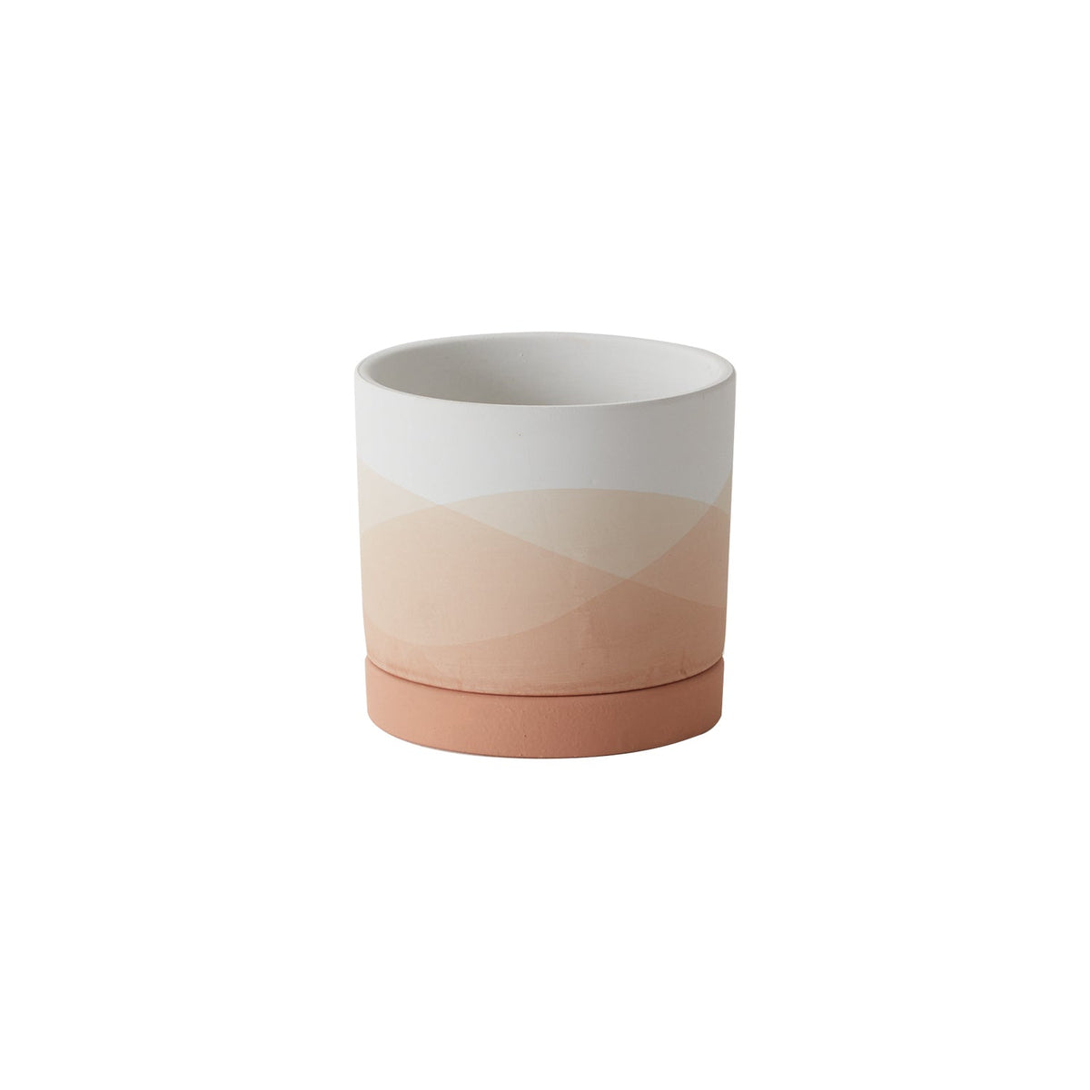 Vesper with Saucer Pink Ceramic Planter with Drainage, 4.5 x 4.75 inch - Planty Love Co